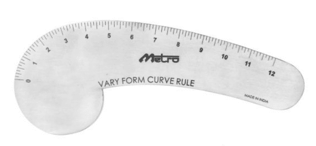 SA Curve Pattern Drafter Ruler 5/8ths inch Wide